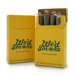We'd Smoke Pre Roll Package showing 8 Joints